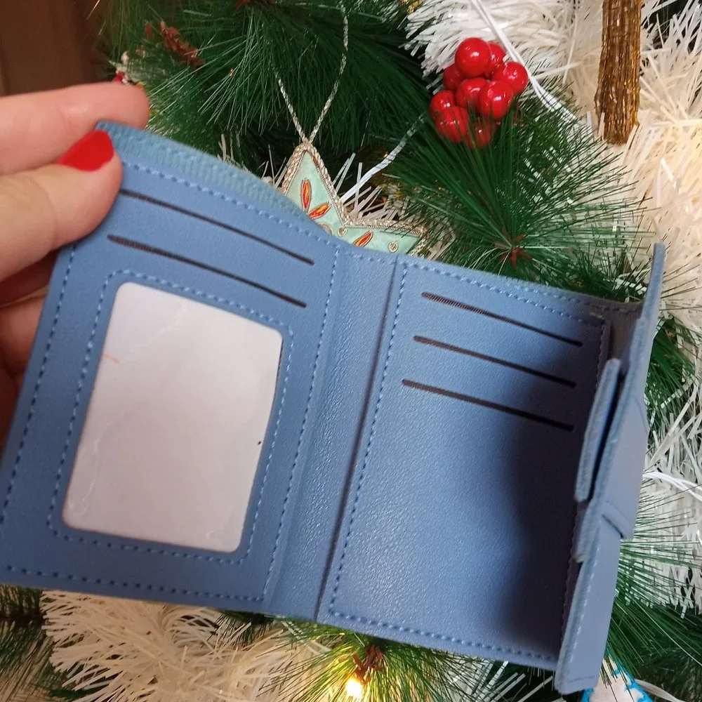 Elegant Boho Blue Fold Wallet - Picture 6 of 14